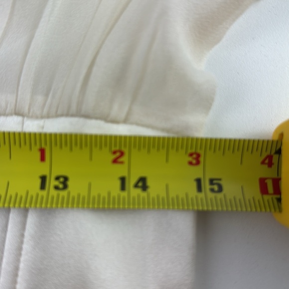 Marciano by Guess Woman's Long Sleeve cream Silk Blouse - Picture 9 of 12